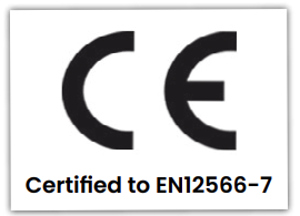 Certified CE EN12566-7