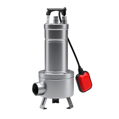 DAB Feka VS 550 submersible wastewater pump installed inside a Tricel pumping station for sewage and wastewater transfer applications.