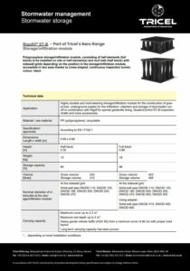 Tricel Rigofill ST-B - data sheet