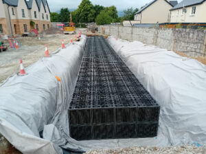 Tricel Crate System for Attenuation Stormwater in installation